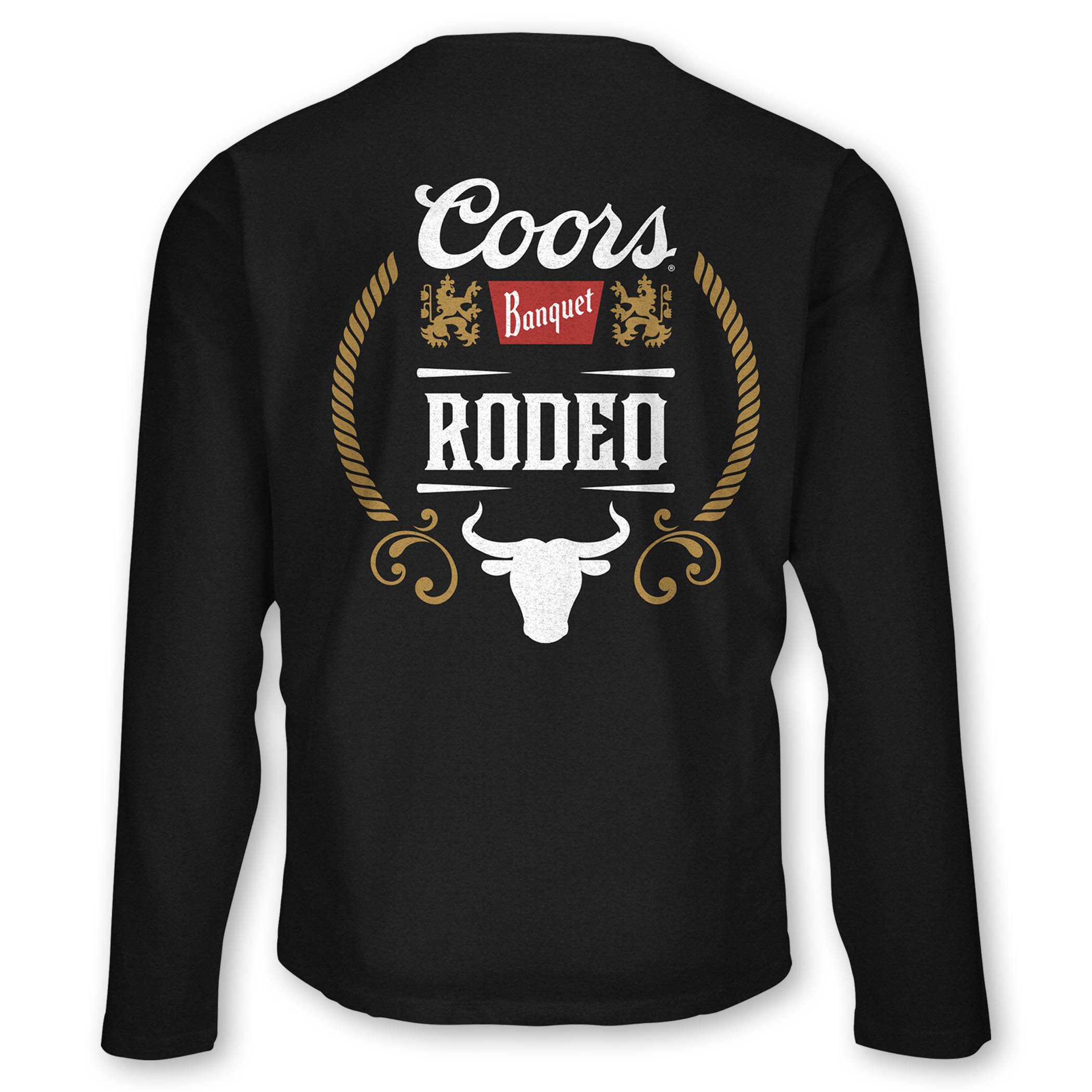 Coors Banquet Rodeo Logo Front and Back Print Long-Sleeve Shirt